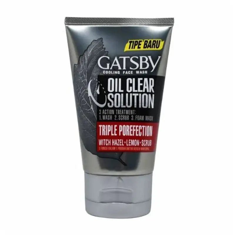 Gatsby Face Wash, Oil Clear Solution, Triple Porefection, Witch Hazel + Lemon + Scrub, 100ml, JAPAN - ImportedWares