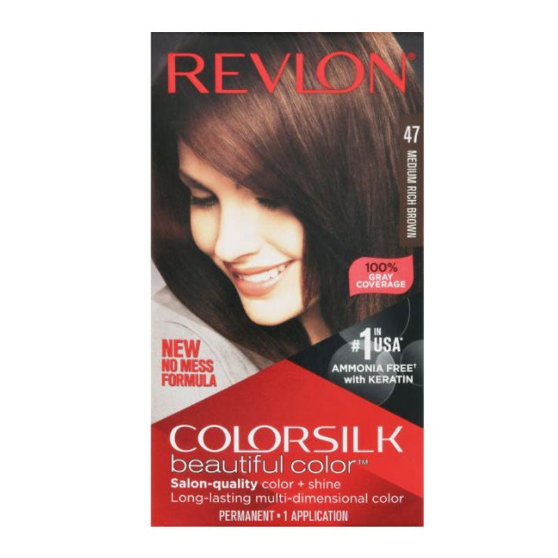 Revlon Colorsilk Hair Color 47 Medium Rich Brown, ITALY - ImportedWares