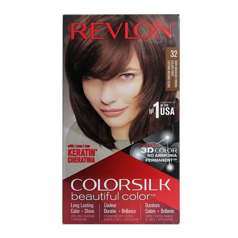 Revlon Colorsilk Hair Color 32 Dark Mahogany Brown, ITALY - ImportedWares