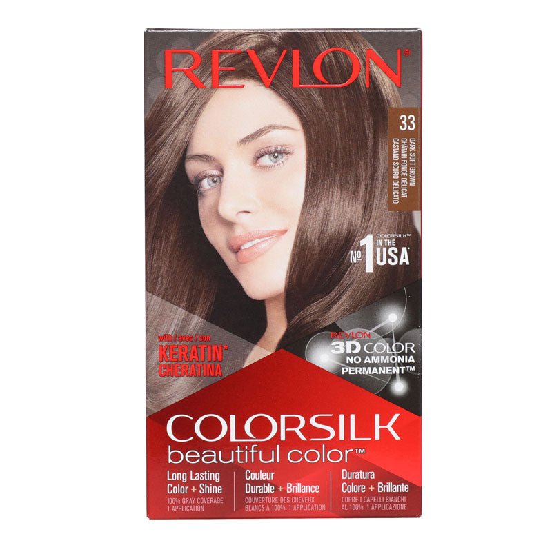 Revlon Colorsilk Hair Color 33 Dark Soft Brown, ITALY - ImportedWares