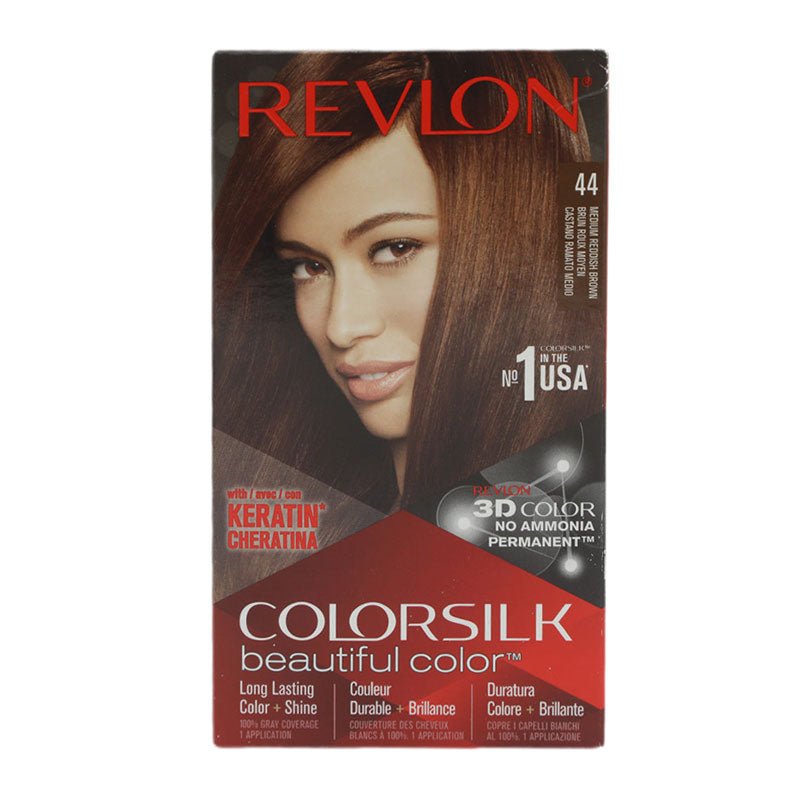 Revlon Colorsilk Hair Color 44 Medium Reddish Brown, ITALY - ImportedWares