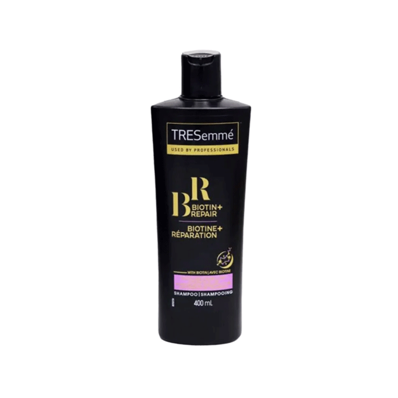 Front view of TRESemmé Biotin+ Repair Shampoo 400ml