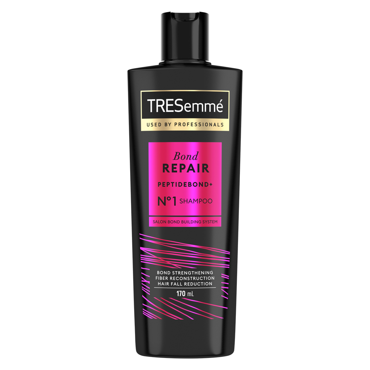 Front view of TRESemmé Bond Repair PeptideBond+ Nº1 Shampoo 170ml